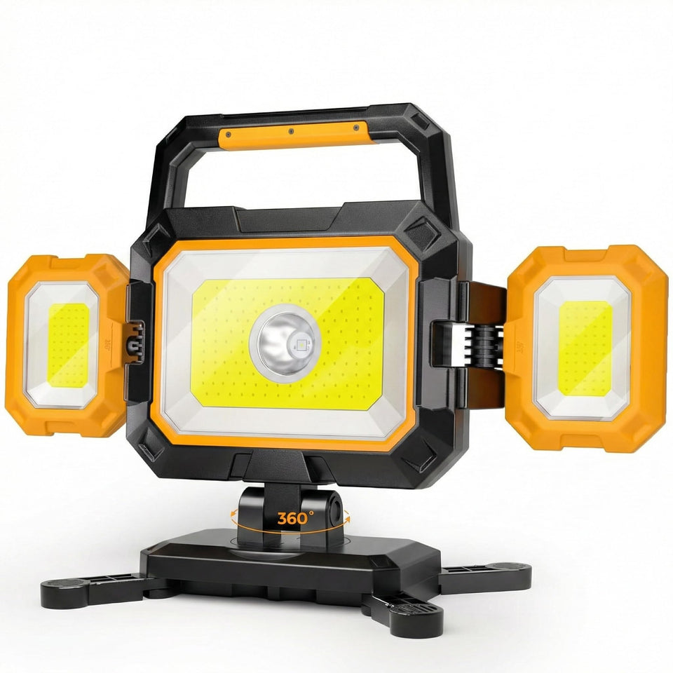 YZONI W5 front view illuminated showing bright coverage for dark workspaces