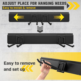 Straps from YZSFMZGE secure long items on the wall.