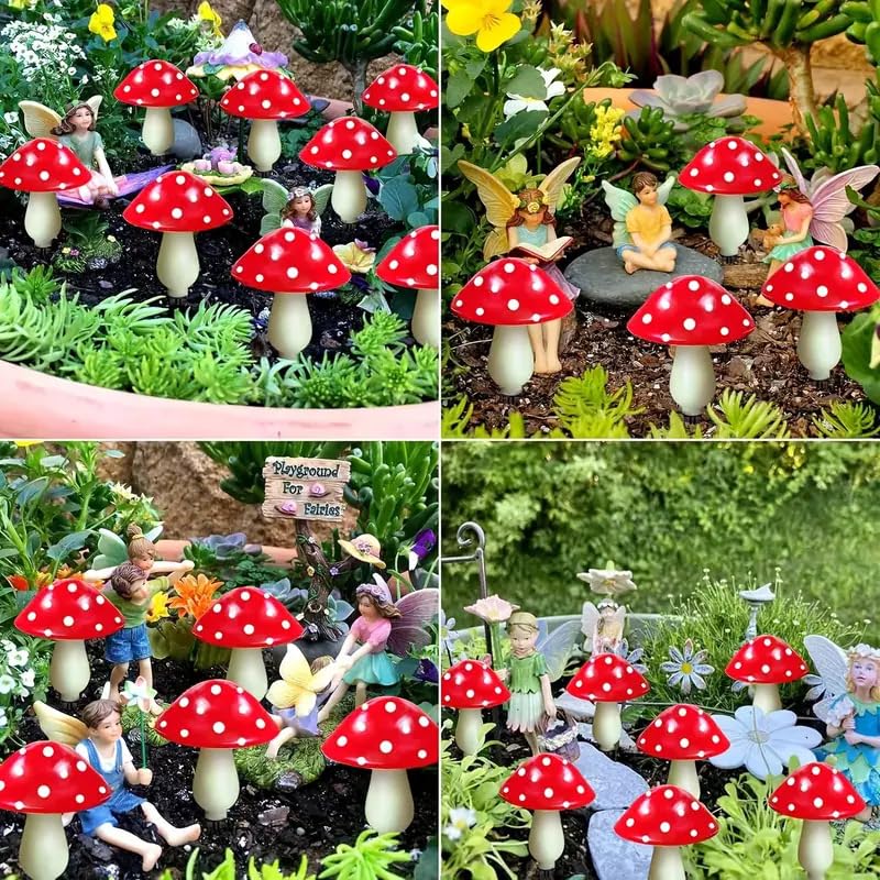 YZYOE solar mushroom stake brings effortless garden illumination at dusk