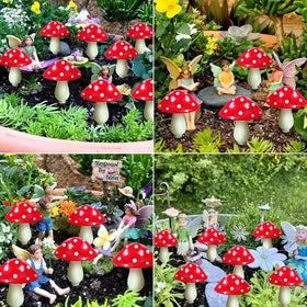 YZYOE solar mushroom stake brings effortless garden illumination at dusk