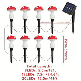YZYOE red solar mushrooms enhance courtyards with warm, inviting light