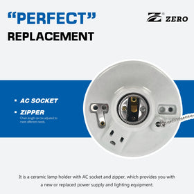 Z ceramic-base lampholder enables easy installation across sockets