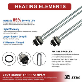 Z Zero EWH-01 upper and lower thermostats on workbench for repairs