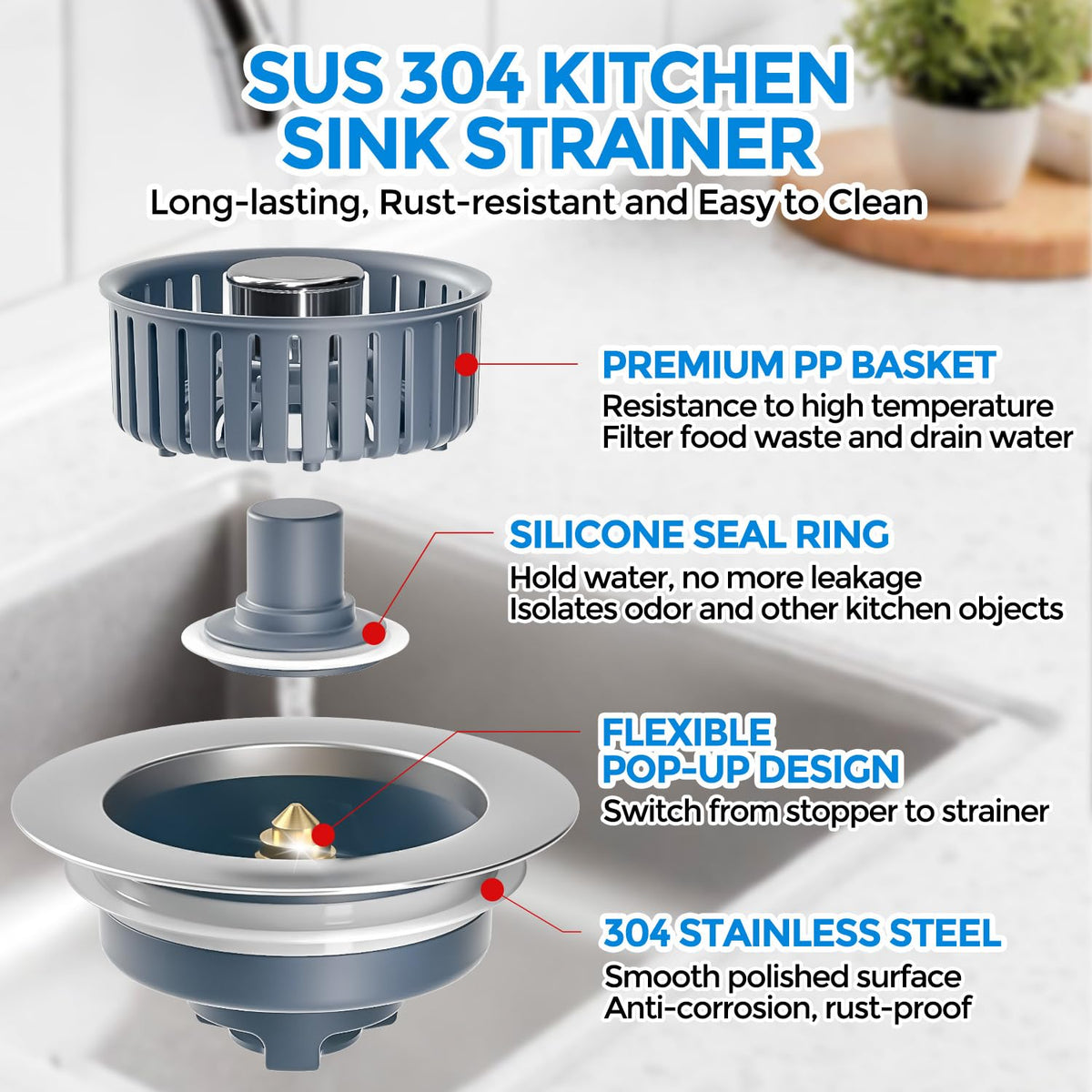 zaa unit installed in a US standard 3-1/2 inch drain hole