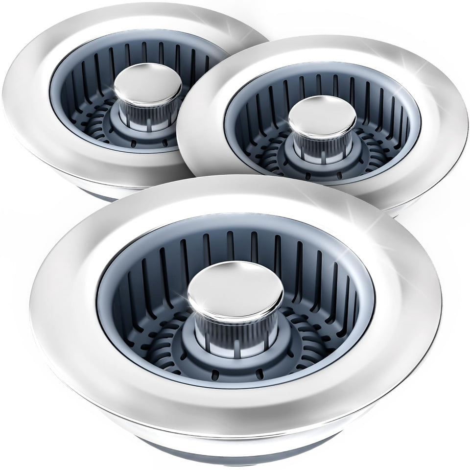 Zaa kitchen sink drain strainer close-up in stainless steel for durability