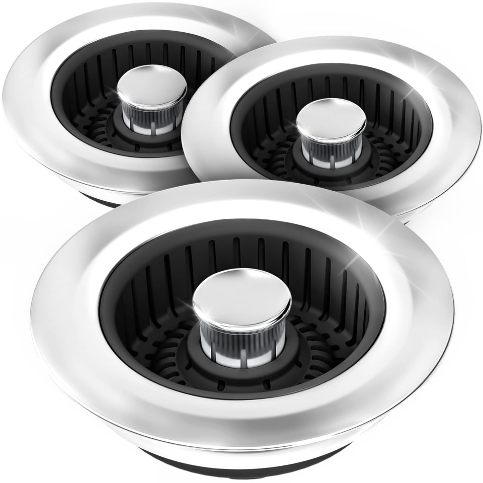 zaa kitchen sink drain strainer 3pack demonstrates quick install for cleaner drains.