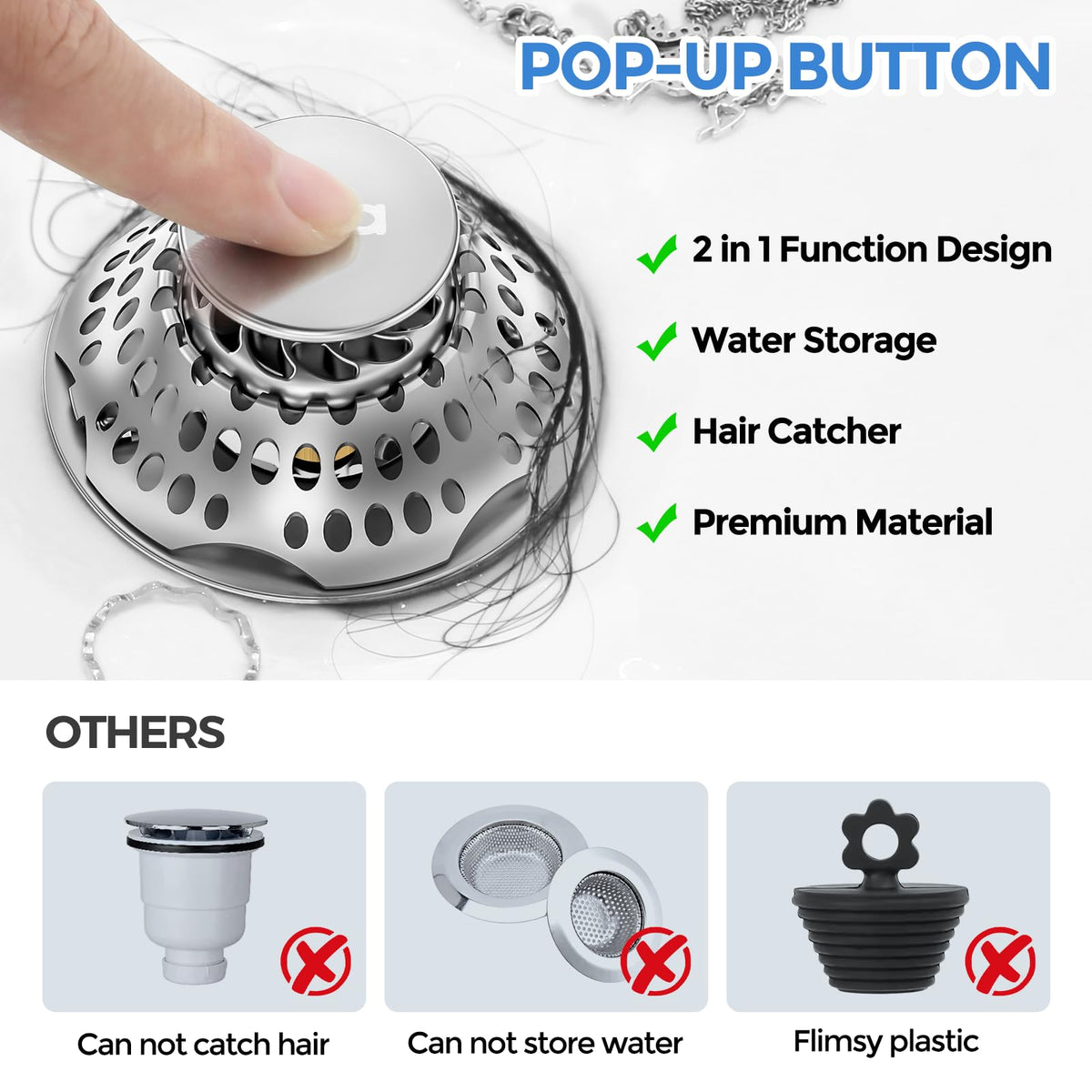 zaa seal rings fit 1.46 to 2 inch drains for compatibility.