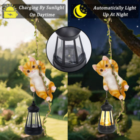 ZaaYee ginger kitty outdoor ornament brightening garden edges