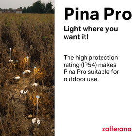 Zafferano Pina Pro lamp rechargeable battery enabling cordless use