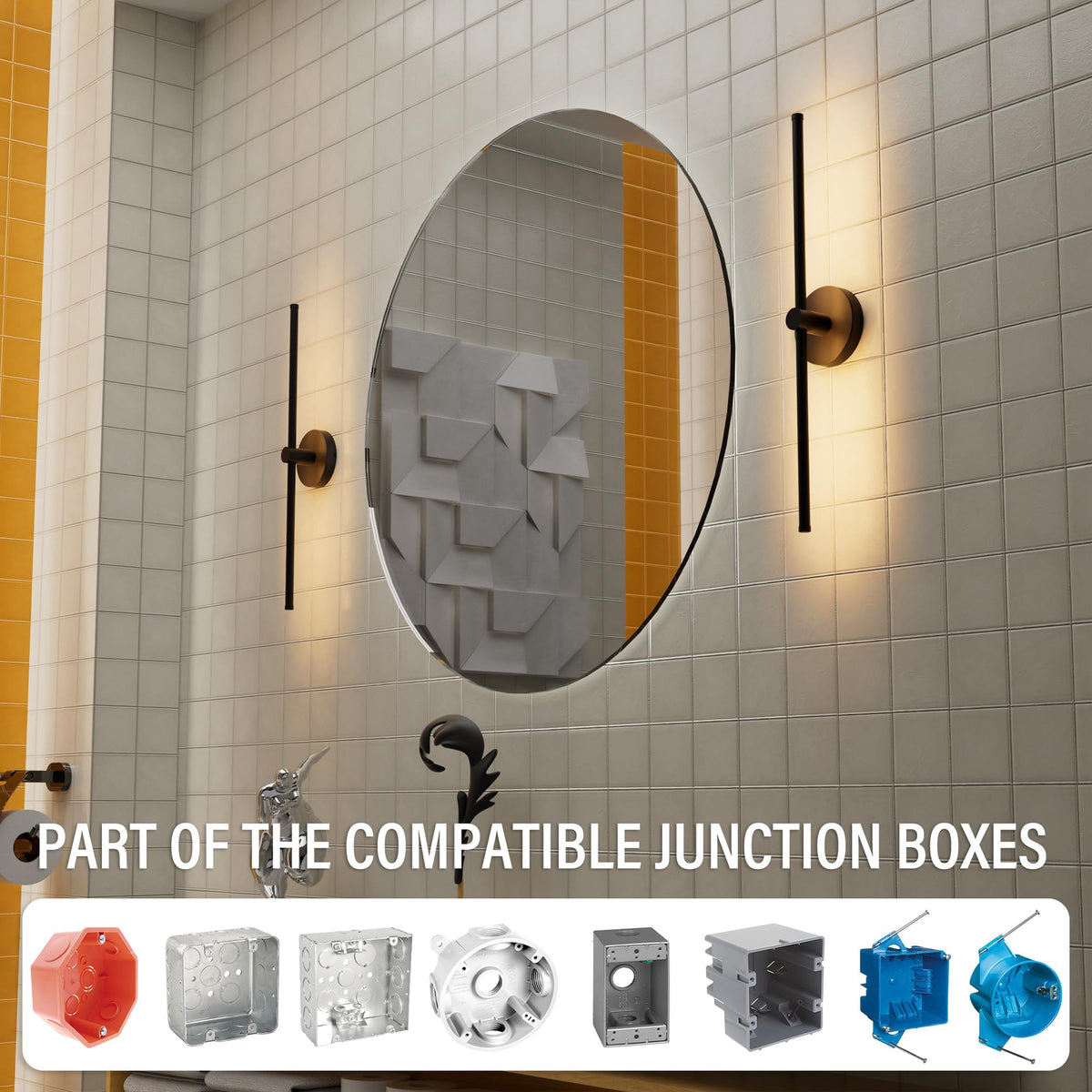 ZAGO wall sconce capable of horizontal or vertical mounting for hallways or bedrooms.
