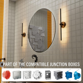 ZAGO wall sconce capable of horizontal or vertical mounting for hallways or bedrooms.