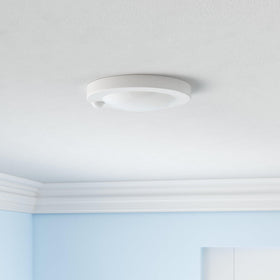 ZAGO flush ceiling-mount design fits standard boxes for simple installation.