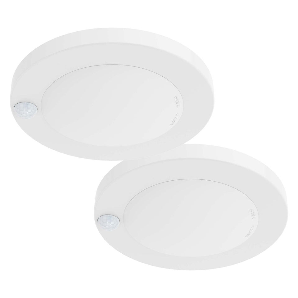 ZAGO LED 6in closet light with PIR sensor provides hands-free illumination.