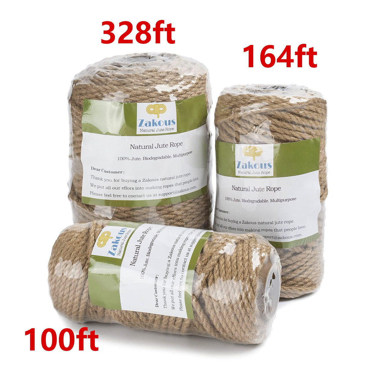 Zakous easy-store jute rope reduces tangling and clutter.