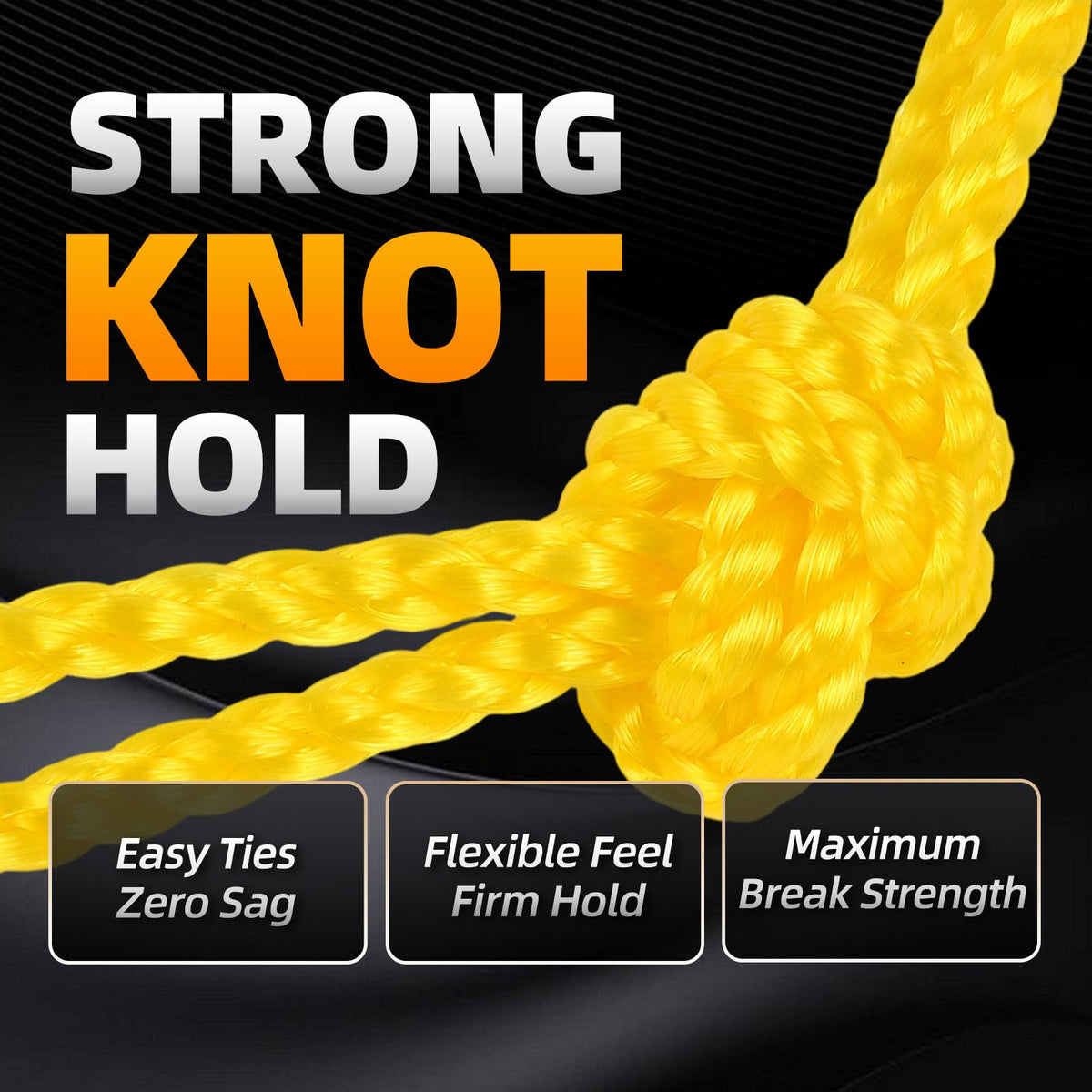 Zakous rope used as boat tie-down for secure, fast handling on decks and docks.