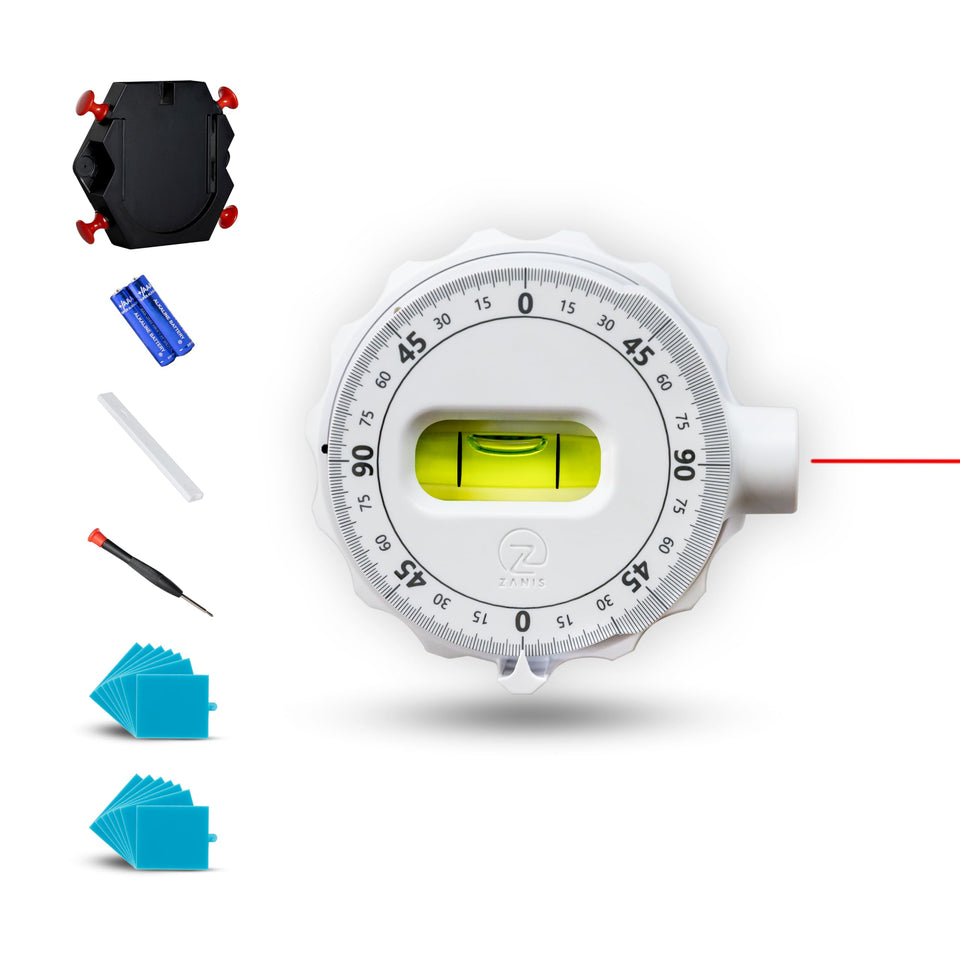 ZANIS multi surface laser level with 360° dual dials for precise alignment