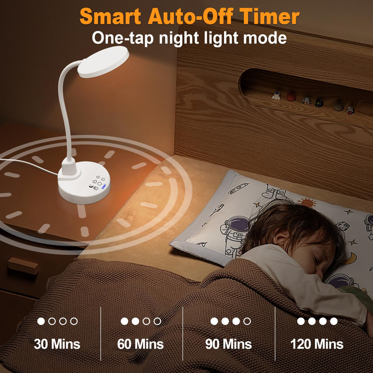 Zaplit night light mode delivers a gentle glow for winding down.
