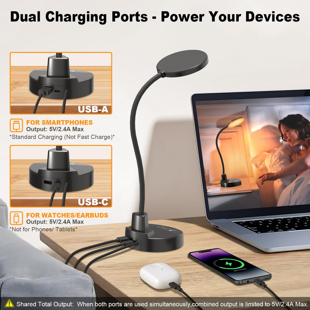 ZAPLIT eye-caring LED desk lamp reduces glare during long study sessions.