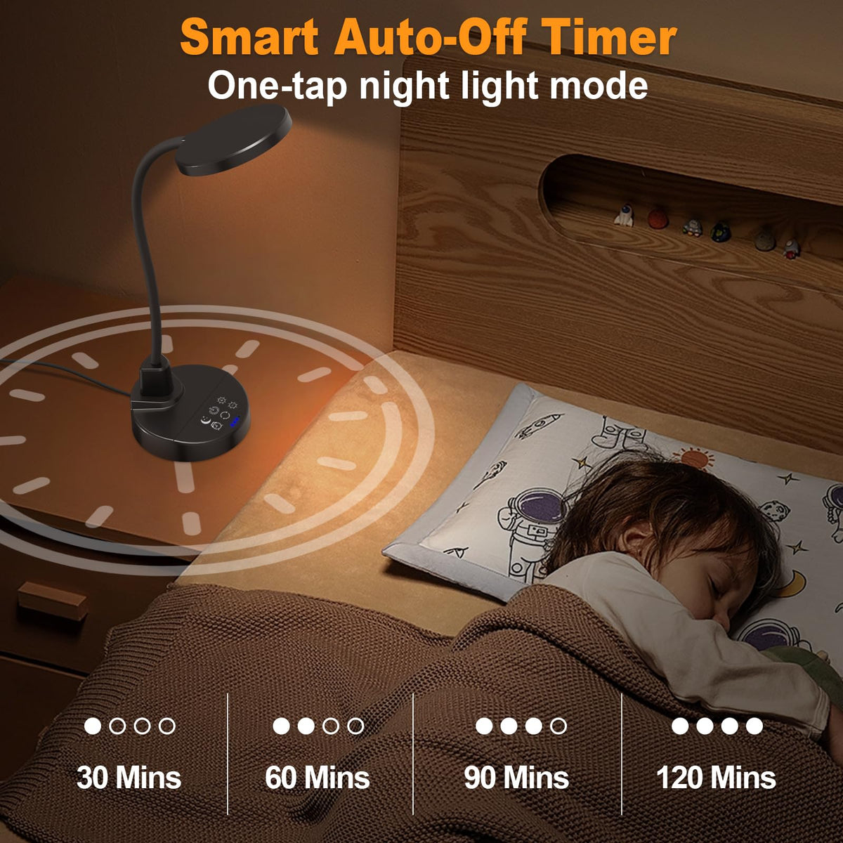 ZAPLIT night-light mode offers gentle illumination for late-night reading.