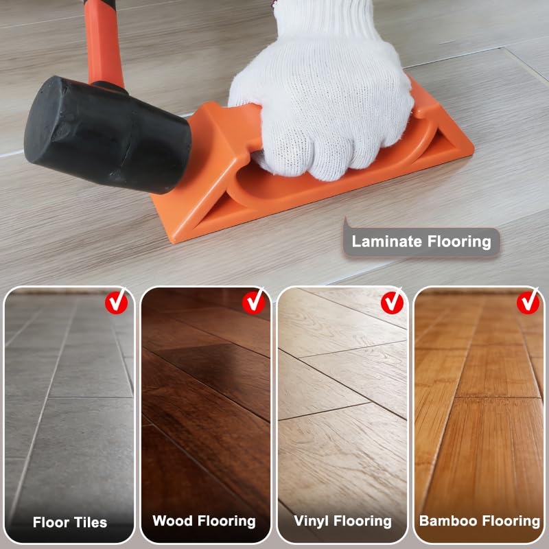 ZAPSIFOU plank grabber in action closes gaps on laminate floors.