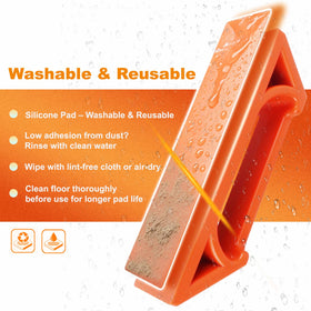 ZAPSIFOU reusable adhesive pad is washable for extended life.