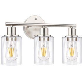 Zarbitta 3-light vanity over-mirror setup provides even lighting