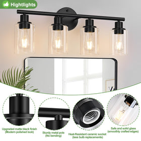 Zarbitta bedroom vanity light with up-down mount for flexible mood lighting