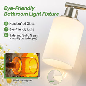 Zarbitta fixture features durable all-metal construction for secure, long-lasting bathroom lighting.