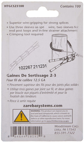 Zareba 100-pack crimping sleeves for easy splicing projects