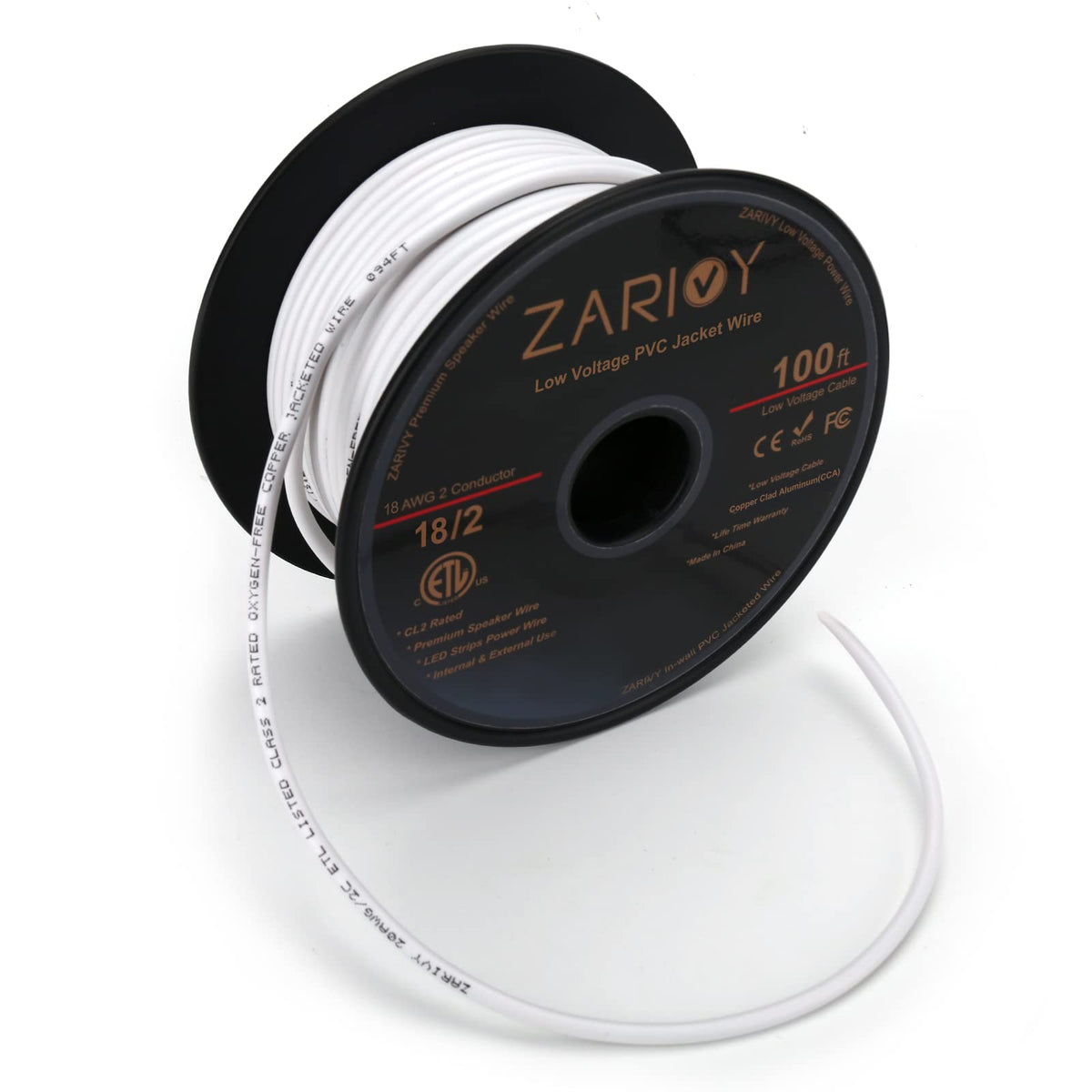 Zarivy color coded conductors for quick polarity identification during installation.