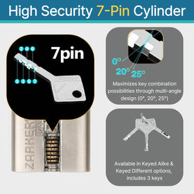 Zarker J45S two-locks-in-pack for easy management with one key set.