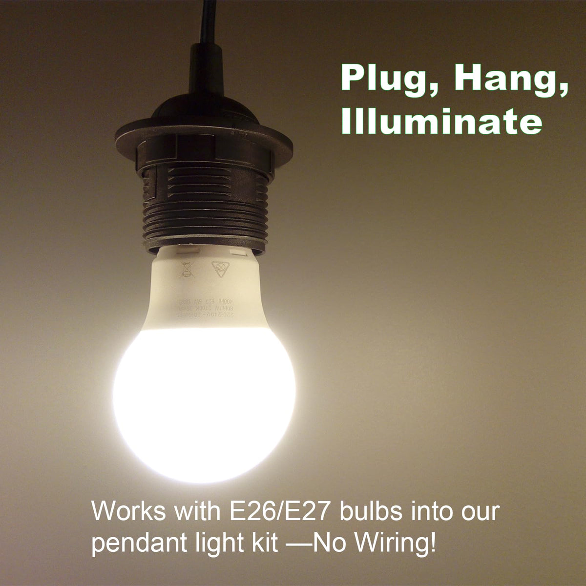 Zarnicy black plug in cord provides durable low-profile lighting for modern or industrial spaces