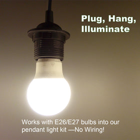 Zarnicy black plug in cord provides durable low-profile lighting for modern or industrial spaces