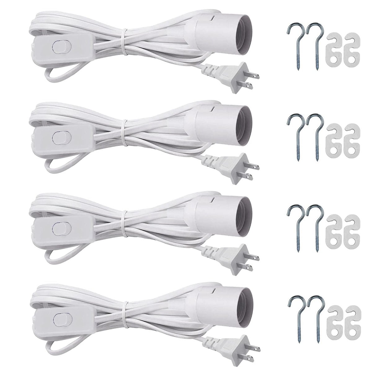 Zarnicy hanging light socket cord with switch for easy indoor lighting.