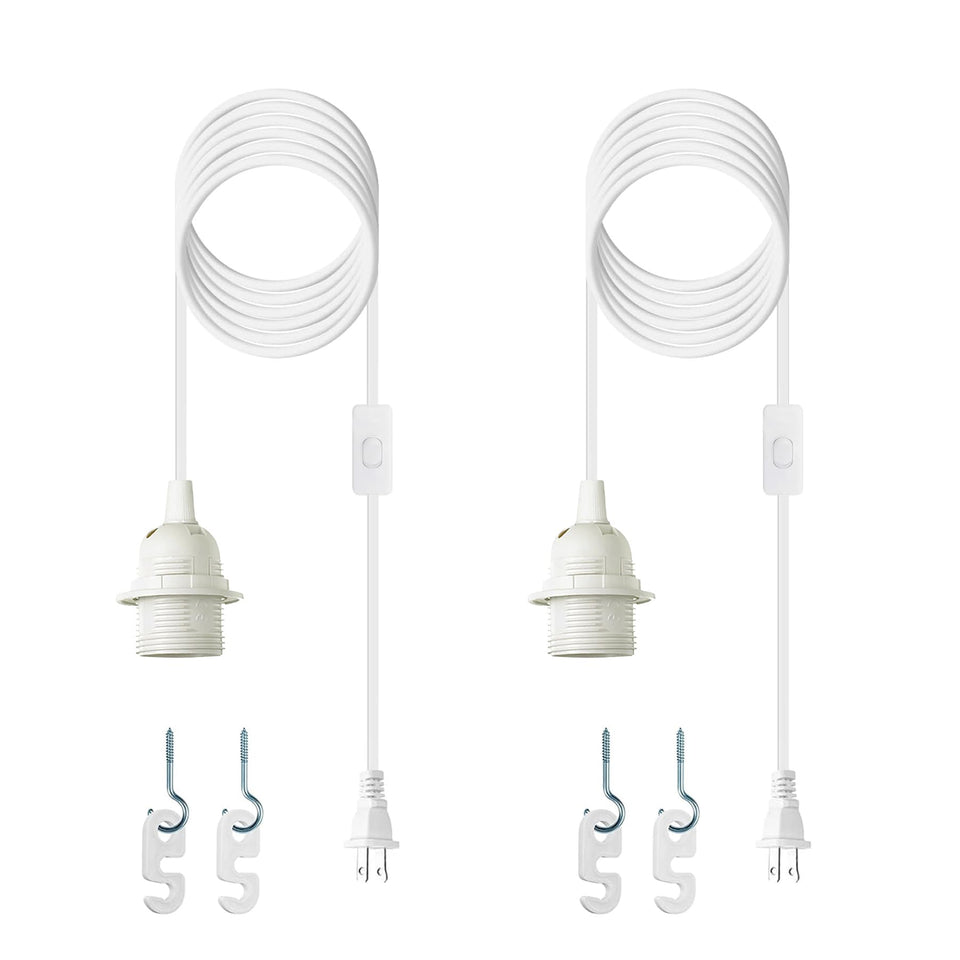 Zarnicy plug-in light socket with 16ft cord for flexible hanging lights.