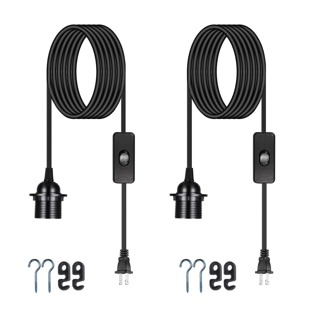 Zarnicy plug in pendant light cord 16ft ready for easy DIY lighting projects