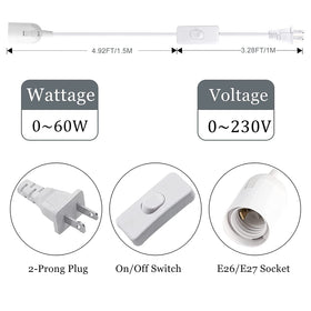 Zarnicy switch on off control for convenient hanging setup.