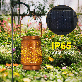 ZASOWUUO antique bronze finish lantern adds nostalgic charm to yard.