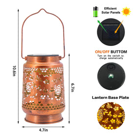 ZASOWUUO Bee lantern withstands rain with IP65 waterproof protection.