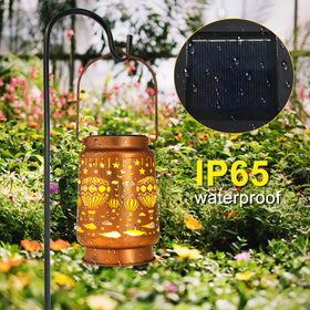 ZASOWUUO hot air balloon solar lantern provides cozy garden glow.