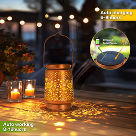 ZASOWUUO IP65 weatherproof lantern withstands rain for year-round use.
