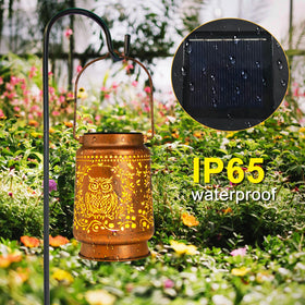 ZASOWUUO LED lantern providing vibrant garden glow for porch and patio.