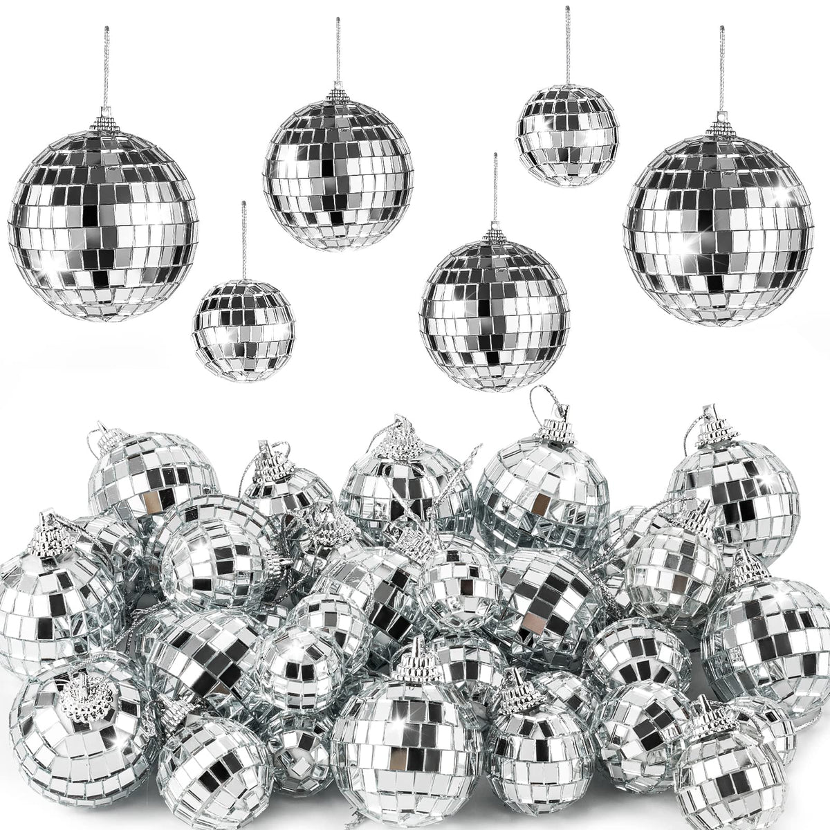 ZAUGONTW mirror disco ball 1.57 inch reflects sparkling light for celebrations.
