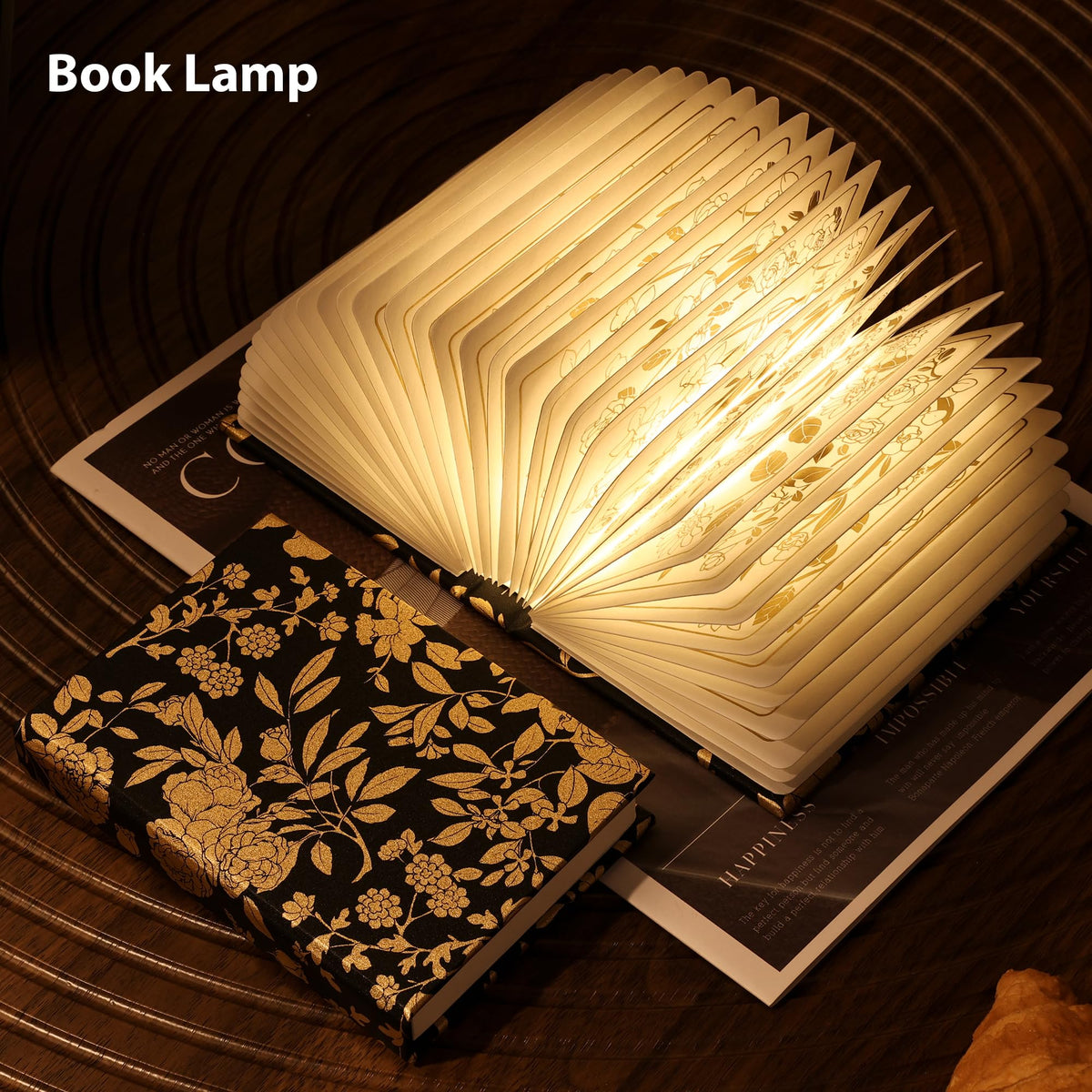 ZBOLE Floral Book Light in gift box, ideal for book lovers.