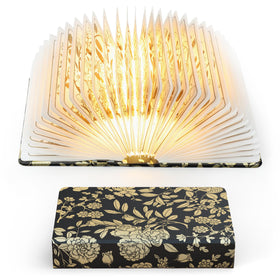 ZBOLE Floral Book Light with open cover glows softly for ambiance.