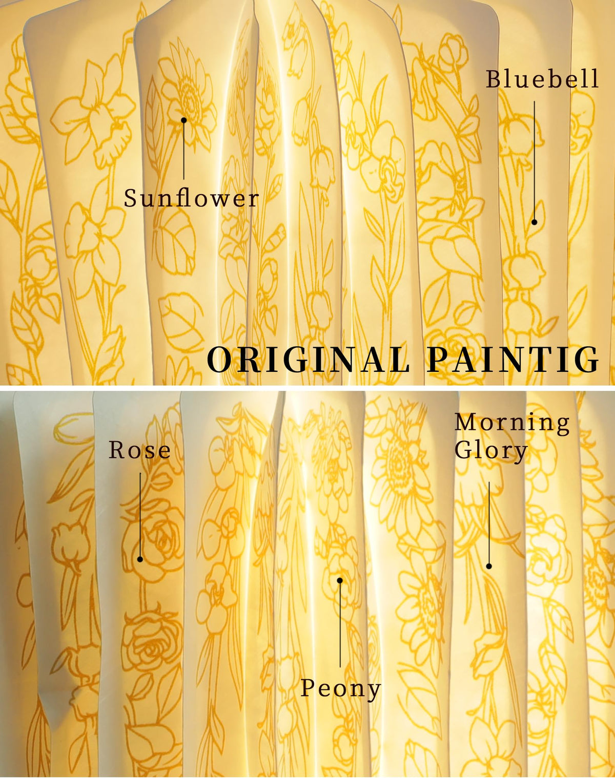 ZBOLE Floral Print Book Light auto on/off feature when opening/closing