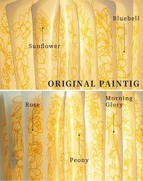 ZBOLE Floral Print Book Light auto on/off feature when opening/closing