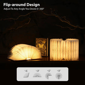 ZBOLE Magic Truth Book Light recharge via USB for versatile, cord-free use.