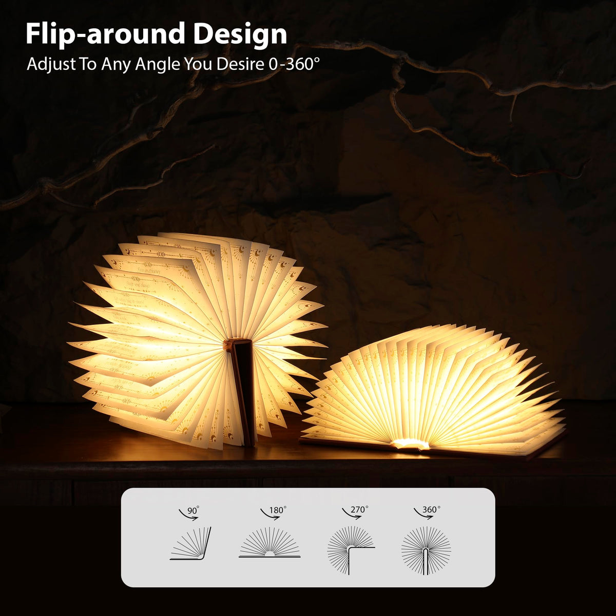 ZBOLE Magic Truth Book Light breathing mode provides a subtle ambient glow.
