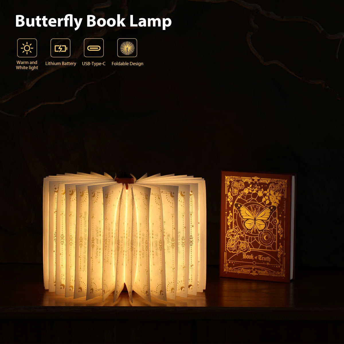 ZBOLE Magic Truth Book Light in cool white mode boosts focus on tasks.